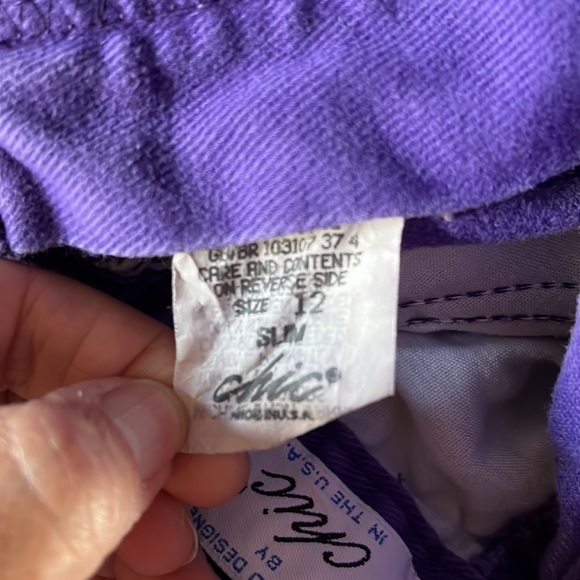 Vintage 80s/90s CHIC Purple Girls Jeans - Picture 11 of 11